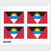 Patriottische antigua en Barbuda-vlag Rechthoekige Sticker (Vel)