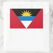 Patriottische antigua en Barbuda-vlag Rechthoekige Sticker (Tas)