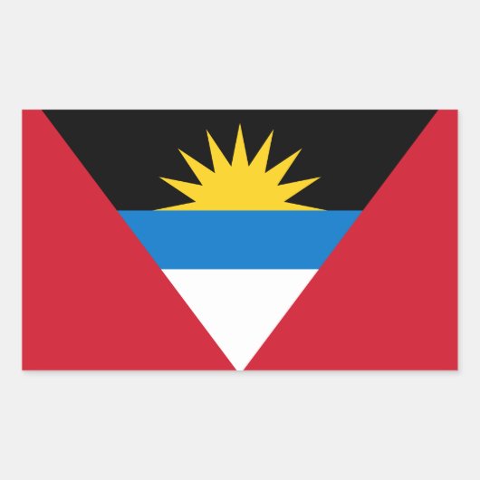 Patriottische antigua en Barbuda-vlag Rechthoekige Sticker (Voorkant)