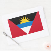 Patriottische antigua en Barbuda-vlag Rechthoekige Sticker (Envelop)