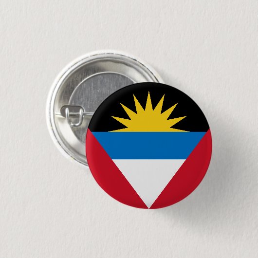 Patriottische antigua en Barbuda-vlag Ronde Button 3,2 Cm (Voorkant /achterkant)