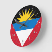 Patriottische antigua en Barbuda-vlag Ronde Klok (Hoek)