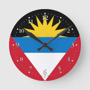 Patriottische antigua en Barbuda-vlag Ronde Klok