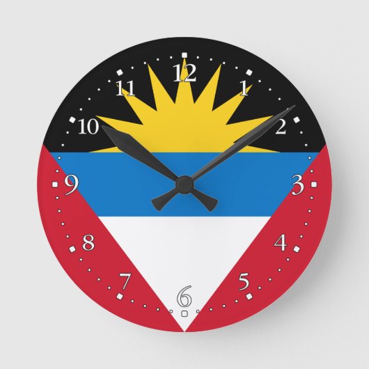 Patriottische antigua en Barbuda-vlag Ronde Klok (Voorkant)