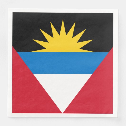 Patriottische antigua en Barbuda-vlag Servet (Voorkant)