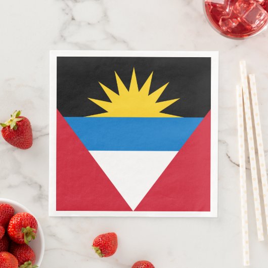 Patriottische antigua en Barbuda-vlag Servet (Insitu)