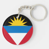 Patriottische antigua en Barbuda-vlag Sleutelhanger (Achterkant)