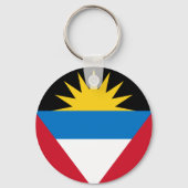 Patriottische antigua en Barbuda-vlag Sleutelhanger (Voorkant)