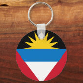 Patriottische antigua en Barbuda-vlag Sleutelhanger (Voorkant)