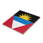 Patriottische antigua en Barbuda-vlag Tegeltje (Zijkant)