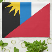 Patriottische antigua en Barbuda-vlag Theedoek (Gevouwen)