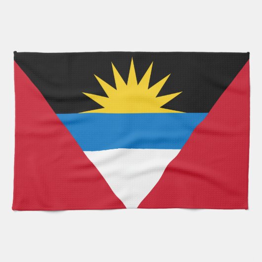 Patriottische antigua en Barbuda-vlag Theedoek (Horizontaal)