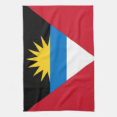 Patriottische antigua en Barbuda-vlag Theedoek (Verticaal)