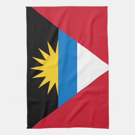 Patriottische antigua en Barbuda-vlag Theedoek (Verticaal)