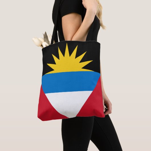 Patriottische antigua en Barbuda-vlag Tote Bag (Dichtbij)