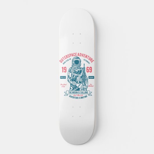 Patriottische Apollo 11 Mission Persoonlijk Skateboard (Voorkant)