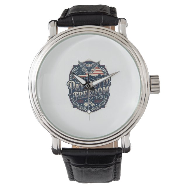 Patriottische Appalachian Heritage Vector Grafisch Horloge (Voorkant)