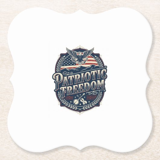Patriottische Appalachian Heritage Vector Grafisch Kartonnen Onderzetters (Voorkant)