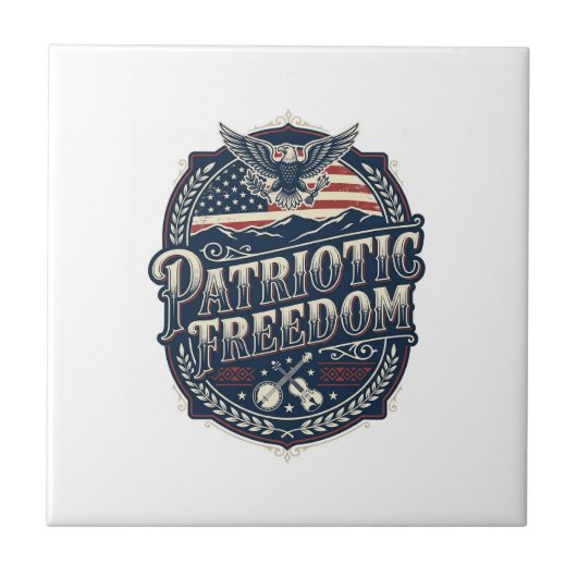 Patriottische Appalachian Heritage Vector Grafisch Tegeltje (Voorkant)