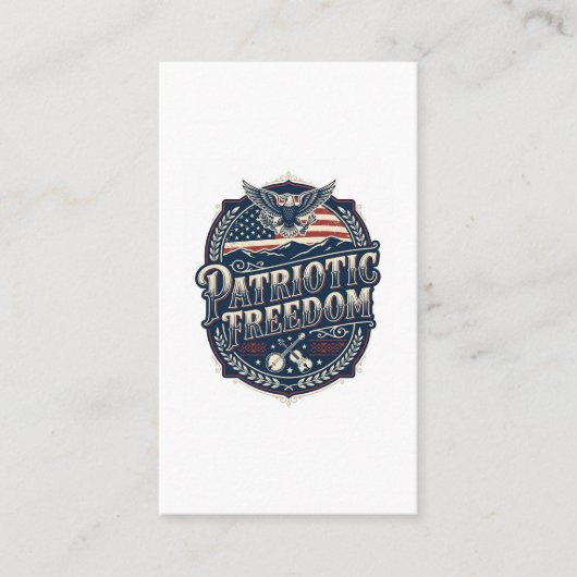 Patriottische Appalachische Erfgoed Vector Grafisc Visitekaartje (Voorkant)