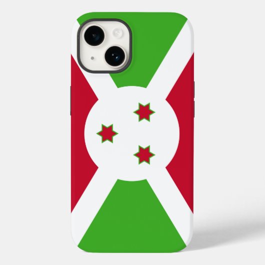 Patriottische Apple 14 Case-Mate, Burundi-vlag Case-Mate iPhone Case (Achterkant)