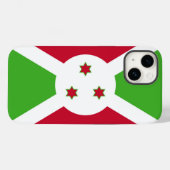 Patriottische Apple 14 Case-Mate, Burundi-vlag Case-Mate iPhone Case (Achterkant (horizontaal))