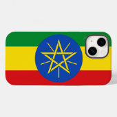 Patriottische Apple 14 Hoesje-Mate, Ethiopische vl Case-Mate iPhone Case (Achterkant (horizontaal))