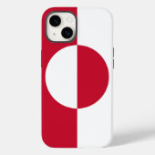 Patriottische Apple 14 Hoesje-Mate, Groenland Case-Mate iPhone Case (Achterkant)