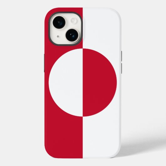 Patriottische Apple 14 Hoesje-Mate, Groenland Case-Mate iPhone Case (Achterkant)