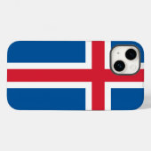 Patriottische Apple 14 Hoesje-Mate, IJslandse vlag Case-Mate iPhone Case (Achterkant (horizontaal))