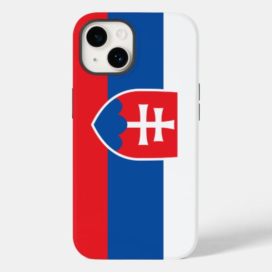 Patriottische Apple 14 Hoesje-Mate, Slowakije Case-Mate iPhone Case (Achterkant)