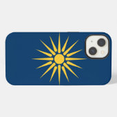 Patriottische Apple Case-Mate, Macedonië vlag iPhone Hoesje (Achterkant horizontaal)
