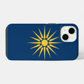 Patriottische Apple Case-Mate, Macedonië Vlag iPhone Hoesje (Achterkant horizontaal)
