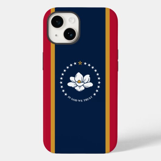 Patriottische Apple Case-Mate, vlag van Mississipp Case-Mate iPhone Case (Achterkant)