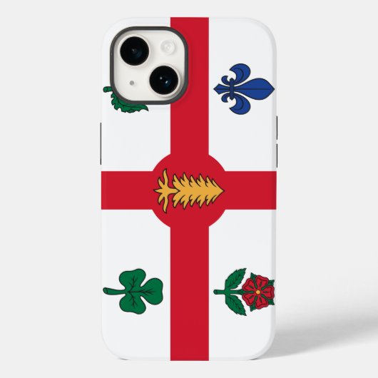 Patriottische Apple Case-Mate, vlag van Montreal Case-Mate iPhone Case (Achterkant)