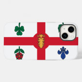 Patriottische Apple Case-Mate, vlag van Montreal Case-Mate iPhone Case (Achterkant (horizontaal))