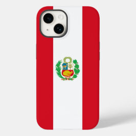 Patriottische Apple Hoesje-Mate, Peru vlag Hoesje- Case-Mate iPhone 14 Hoesje