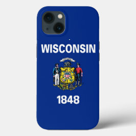 Patriottische Apple Hoesje-Mate, vlag van Wisconsi Case-Mate iPhone Case