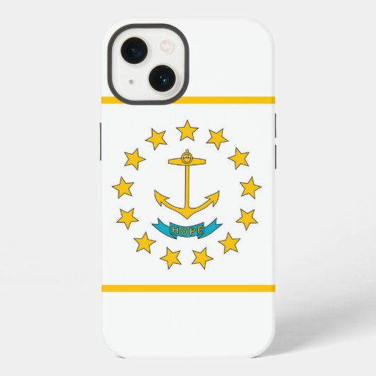 Patriottische Apple iPhone 13 Case-Mate, Rhode Isl Hoesje (Achterkant)
