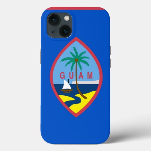 Patriottische Apple iPhone 13 Hoesje-Mate, Guam Case-Mate iPhone Case (Achterkant)