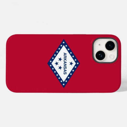Patriottische Apple iPhone 14 Hoesje-Mate, Arkansa Case-Mate iPhone Case (Achterkant (horizontaal))