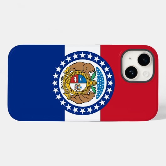 Patriottische Apple iPhone 14 Hoesje-Mate, Missour Case-Mate iPhone Case (Achterkant (horizontaal))
