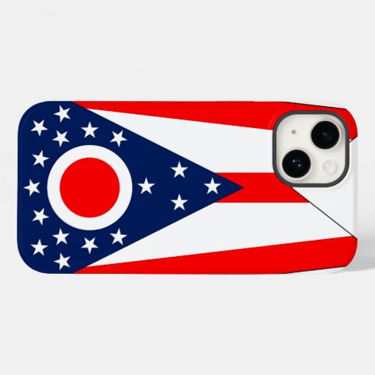 Patriottische Apple iPhone 14 Hoesje-Mate, Ohio Fl Case-Mate iPhone Case (Achterkant (horizontaal))