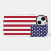 Patriottische Apple iPhone 15 Case-Mate met de vla Case (Achterkant horizontaal)