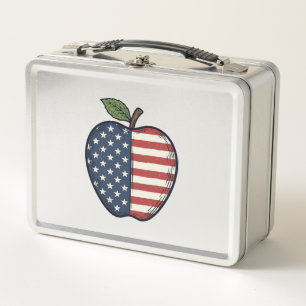 Patriottische Apple Vintage Gravure Vector Design_