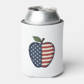 Patriottische Apple Vintage Gravure Vector Design_ Blikjeskoeler (Blikje Voorkant)