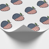 Patriottische Apple Vintage Gravure Vector Design_ Cadeaupapier (Hoek)