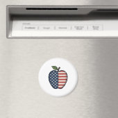 Patriottische Apple Vintage Gravure Vector Design_ Magneet (Insitu (Vaatwasser))