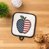 Patriottische Apple Vintage Gravure Vector Design_ Pannenlap (Top down)