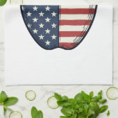 Patriottische Apple Vintage Gravure Vector Design_ Theedoek (Gevouwen)